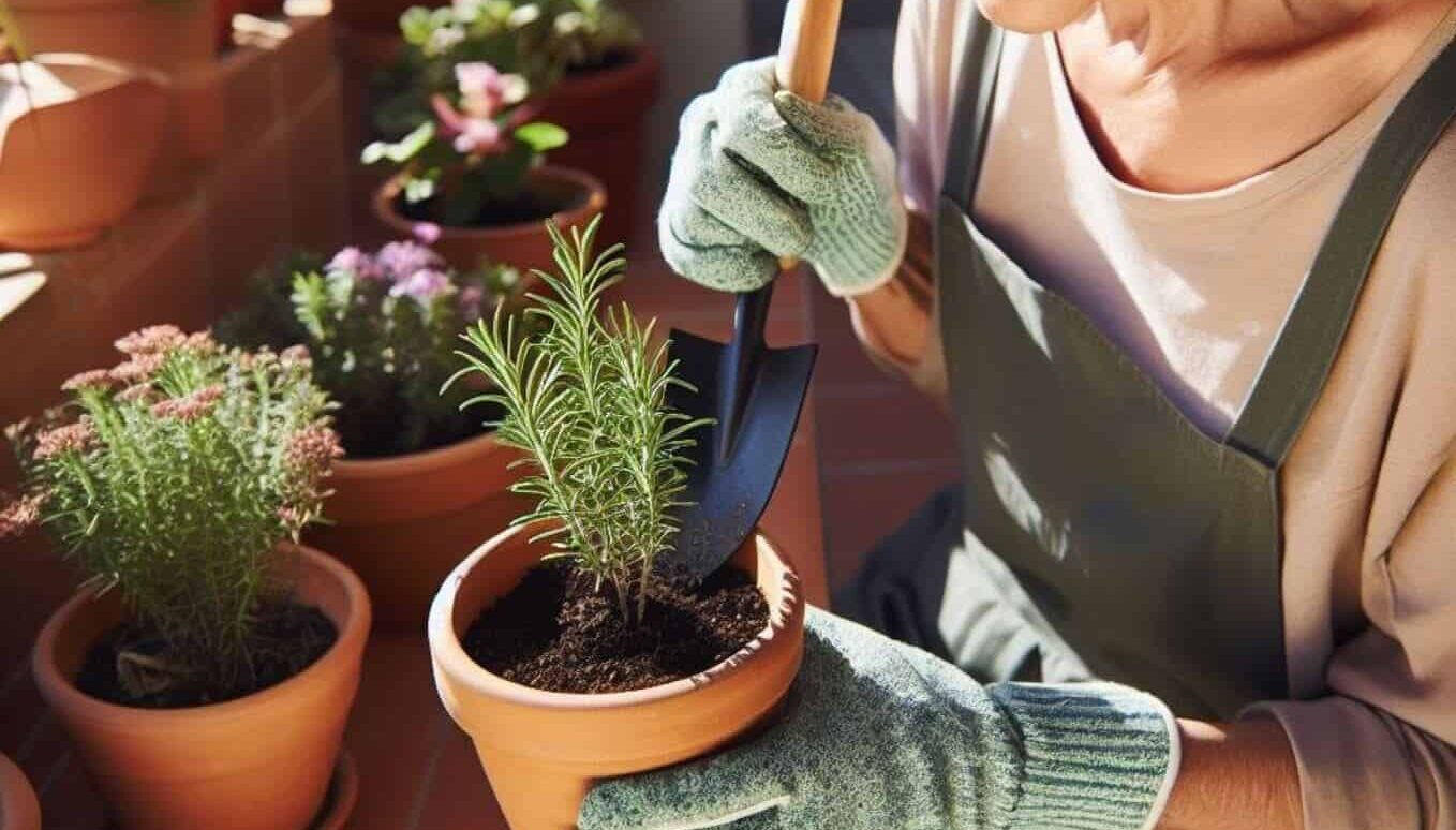 como plantar alecrim no vaso