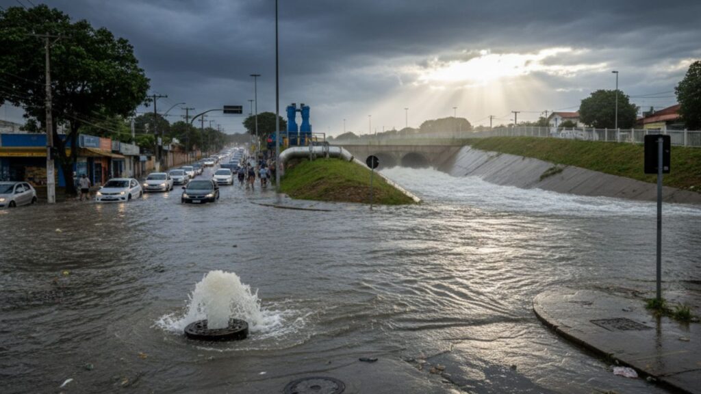 Chuvas intensas expõem gargalos urbanos, mas macrodrenagem reduz riscos