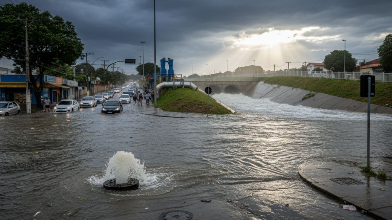 Chuvas intensas expõem gargalos urbanos, mas macrodrenagem reduz riscos