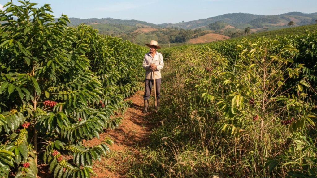 Controle do mato é decisivo para a produtividade do cafeeiro