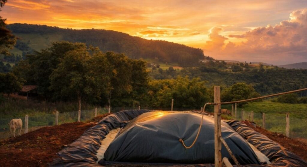 Biodigestor transforma esterco de vacas leiteiras em economia de energia para família do Oeste catarinense