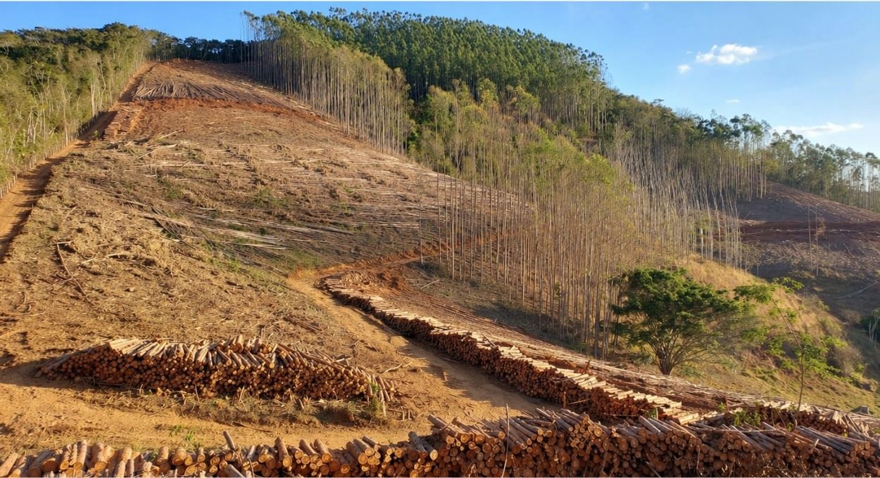 Colheita florestal em terrenos inclinados: o que separa uma operação produtiva de uma operação de risco